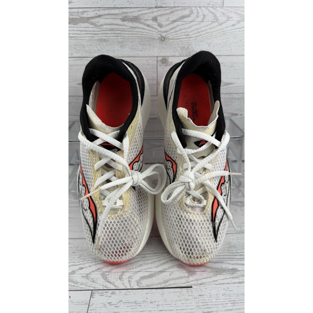 Saucony Endorphin Pro 3 White ViZiRed Women's size 7.5 Running Shoes #451 - Picture 3 of 6